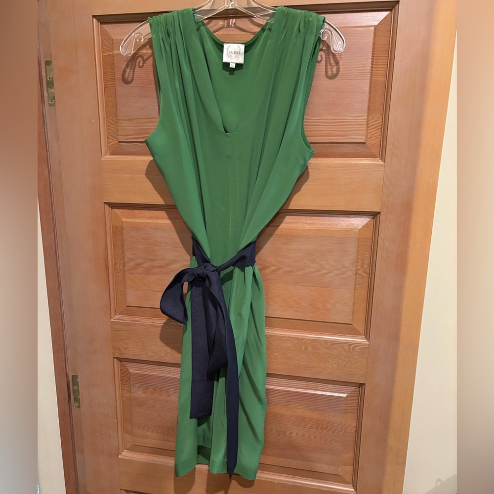 Laurel green silk dress size 12